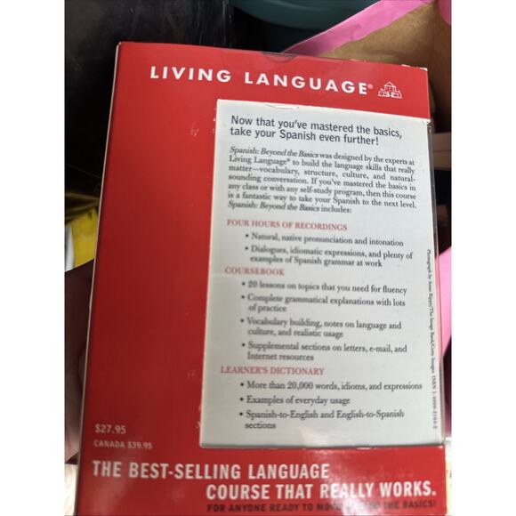 Living Language Spanish Beyond The Basics 4 Disc Set With Books - Picture 2 of 4